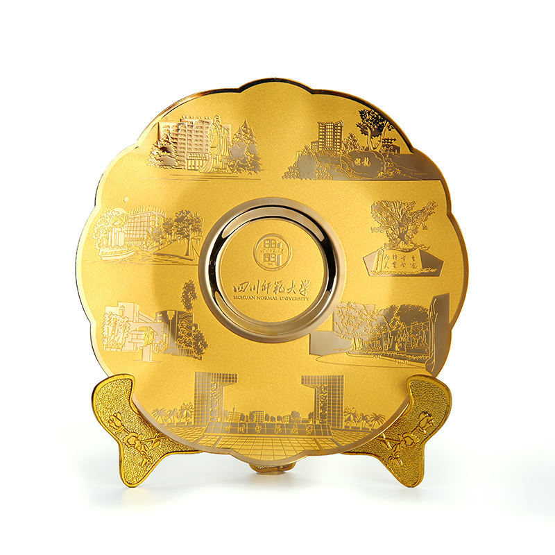 企業周年慶典紀念盤定制,金銀周年紀念盤定做